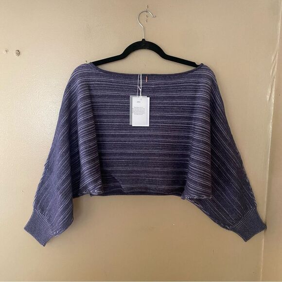 NWT Misa Nia top cropped knit sweater ribbed crocus Revolve M - Picture 8 of 8